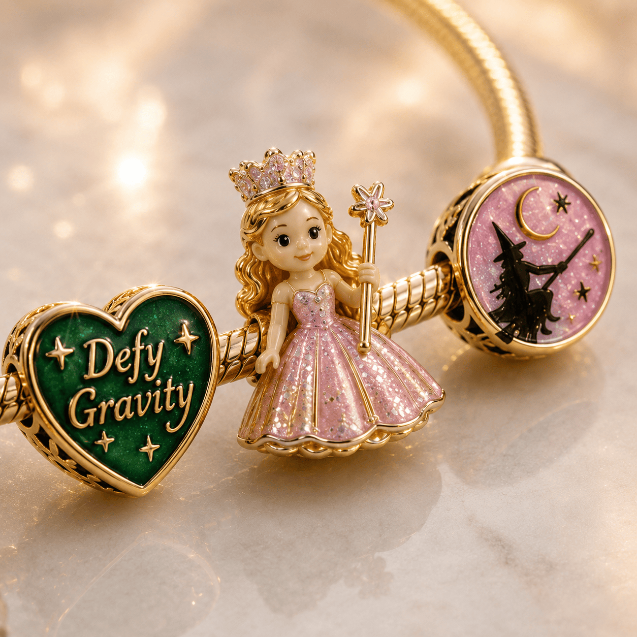 WCKD Gold Charm Bracelet Set BMD