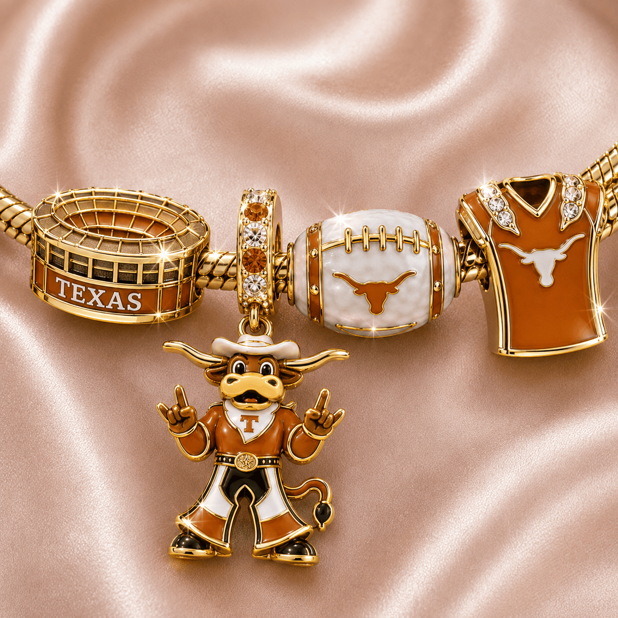 TLH Gold Charm Bracelet Set TMH