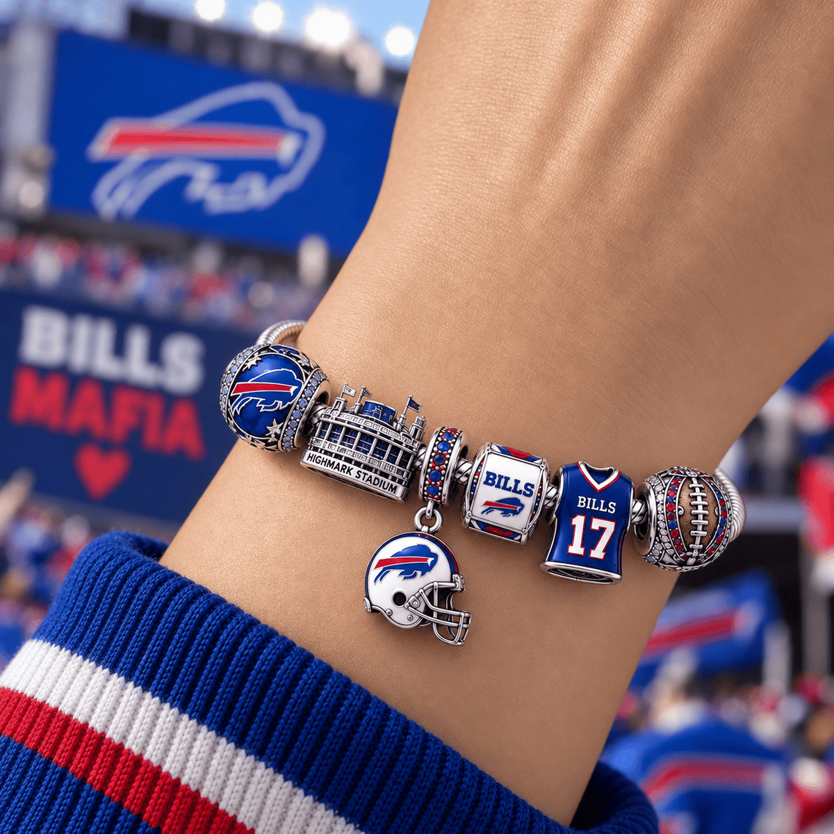 BFBL Silver Charm Bracelet Set PTT