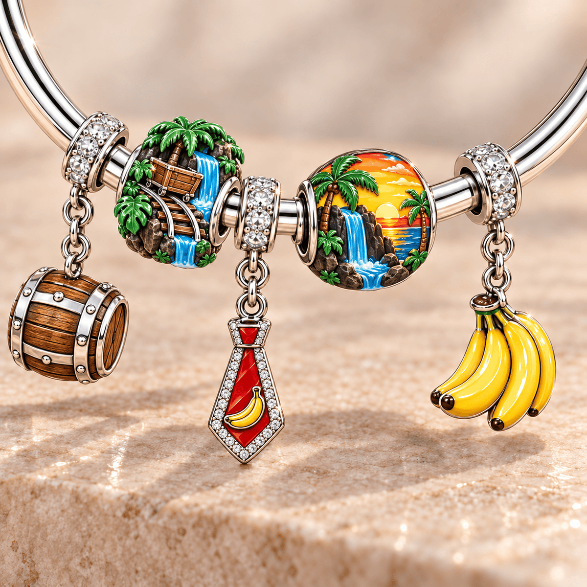 KONG Silver Charm Bracelet Set TMH